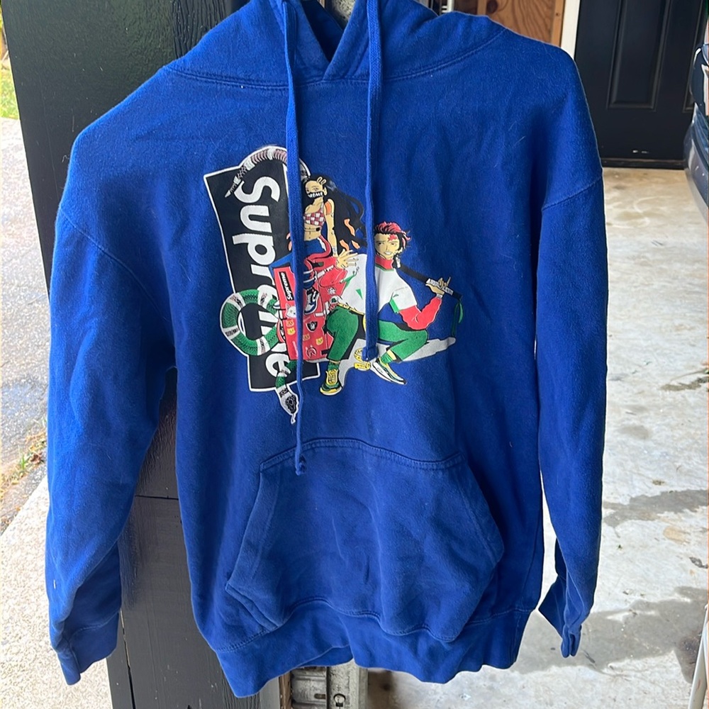 Blue supreme hoodie